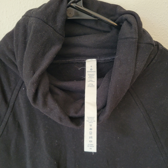 lululemon athletica To You Black Tunic Pullover with Kangaroo Pocket, Sz 8 - Picture 3 of 7